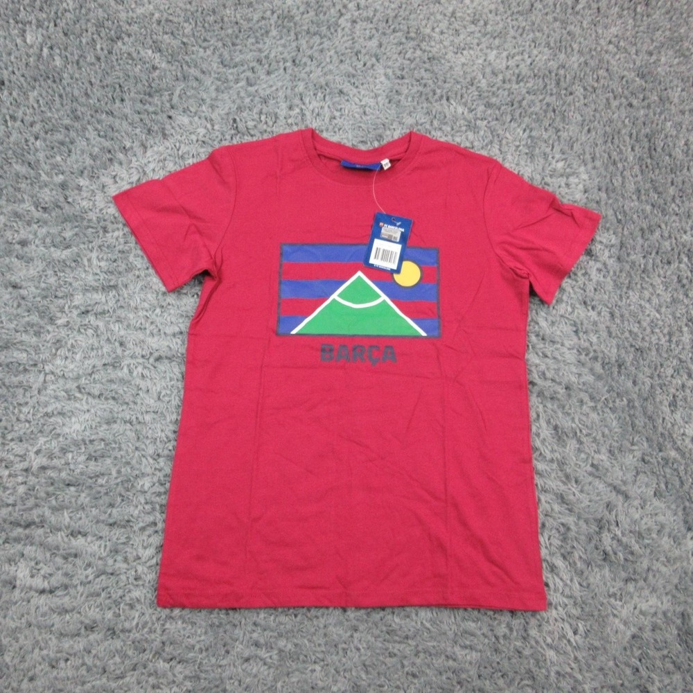 FC Barcelona Shirt Mens Small Red Soccer Short Sleeve Graphic Tee FCB NWT - Picture 1 of 15